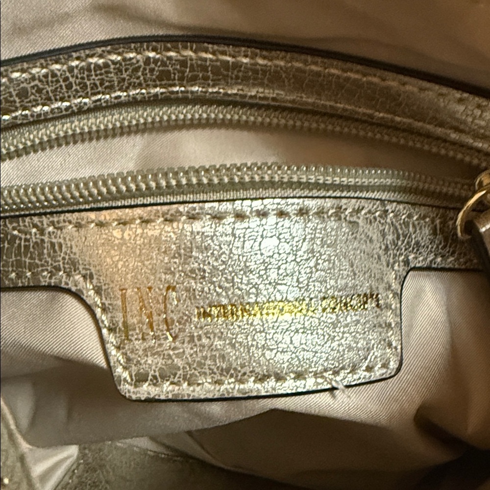 INC International Concepts Metallic Gold Wristlet - Picture 7 of 9